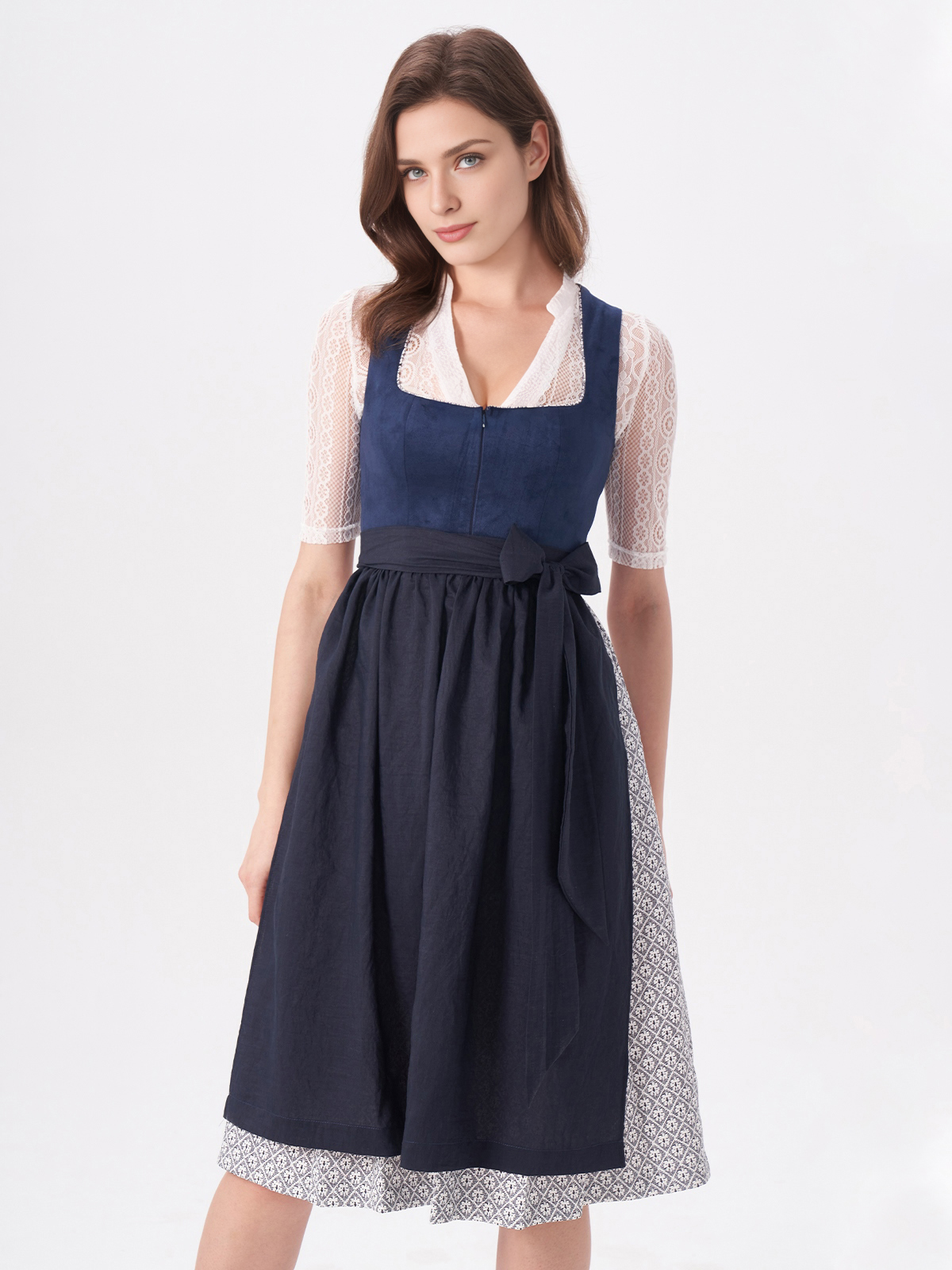 Dirndl mit Knöpfen in Blau