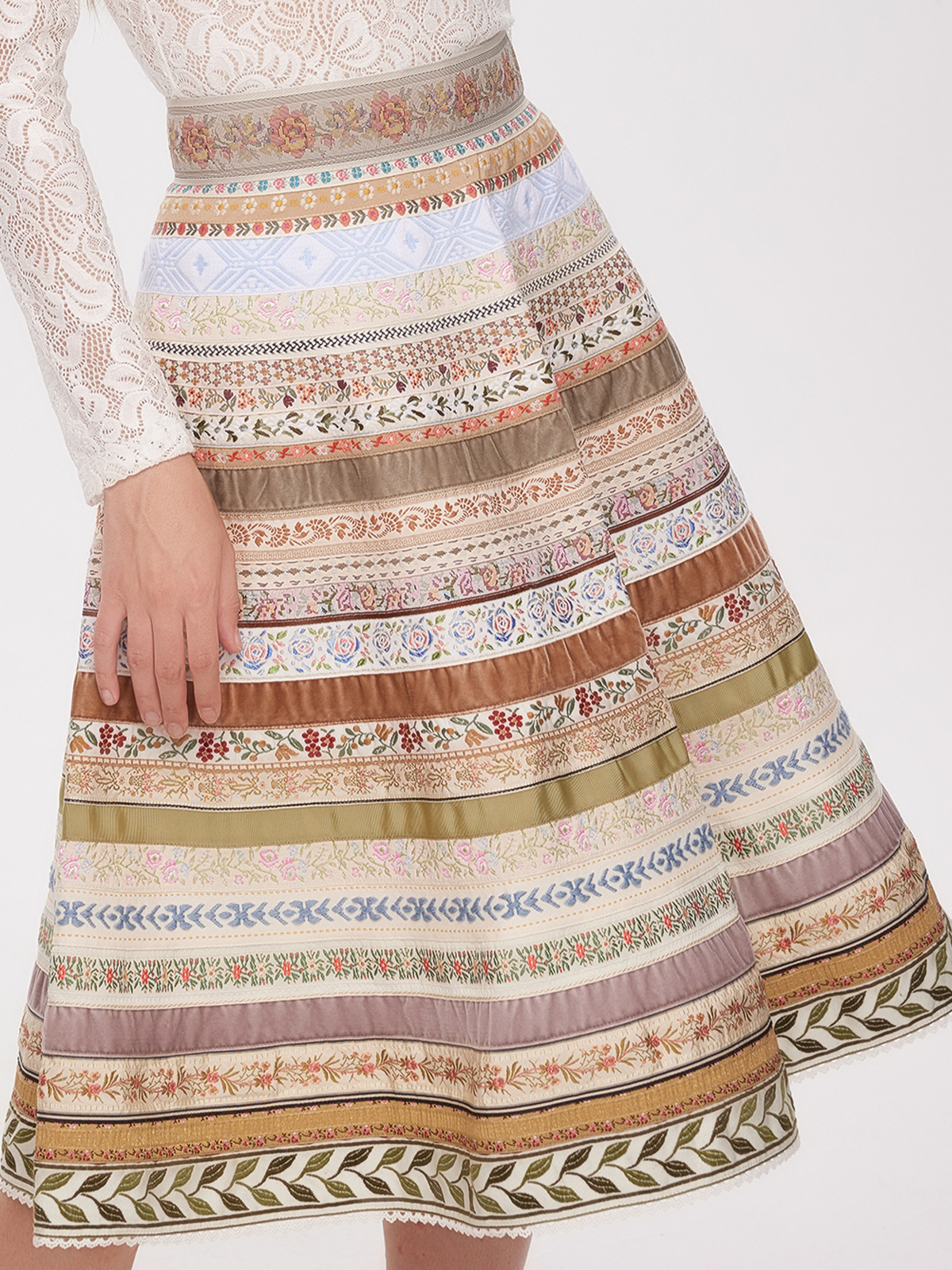 Elegante Bluse Dirndl in Beige