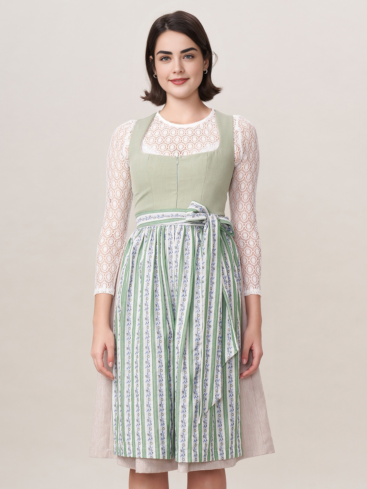 Modernes Dirndl in dunkelblauem Samt