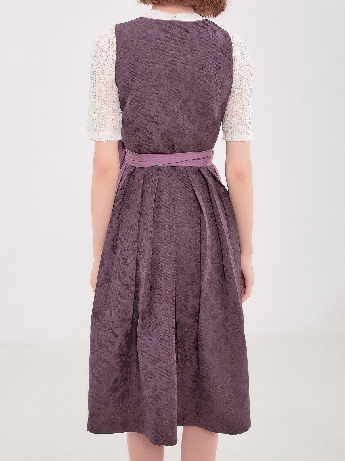 Elegante Langarm Dirndlbluse in Lila