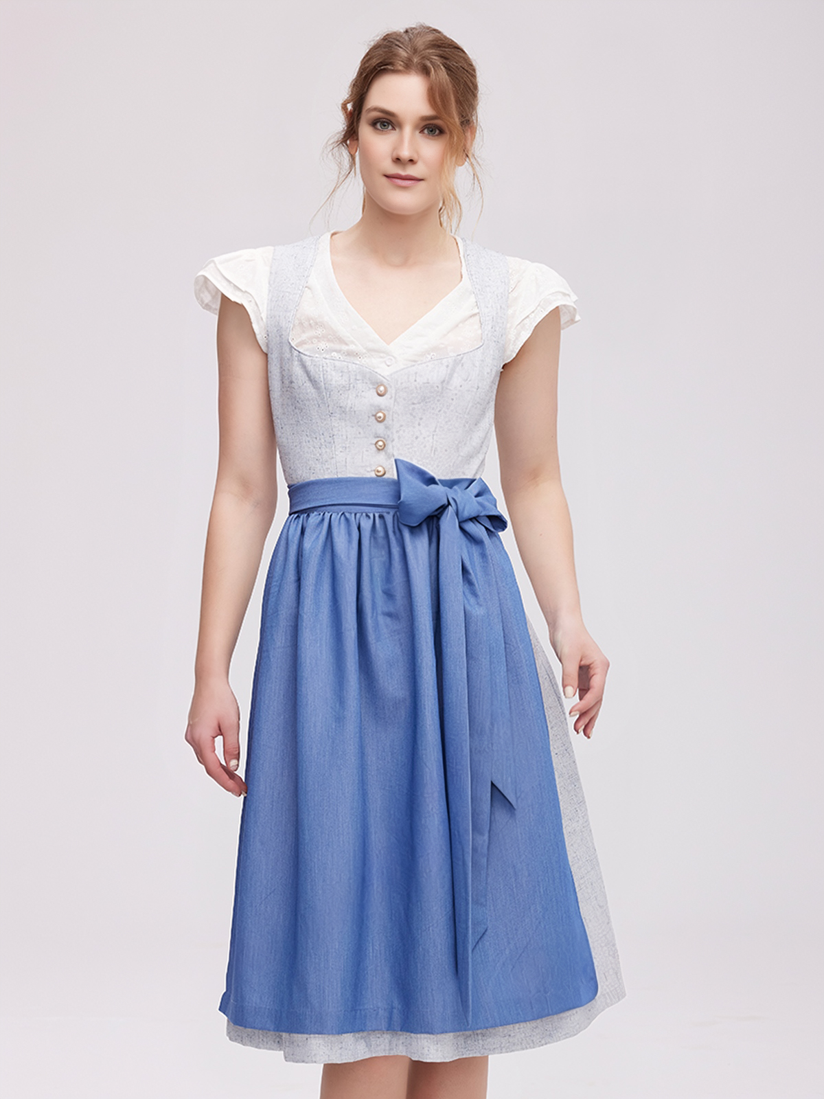 Dirndlbluse schwarz kurzarm