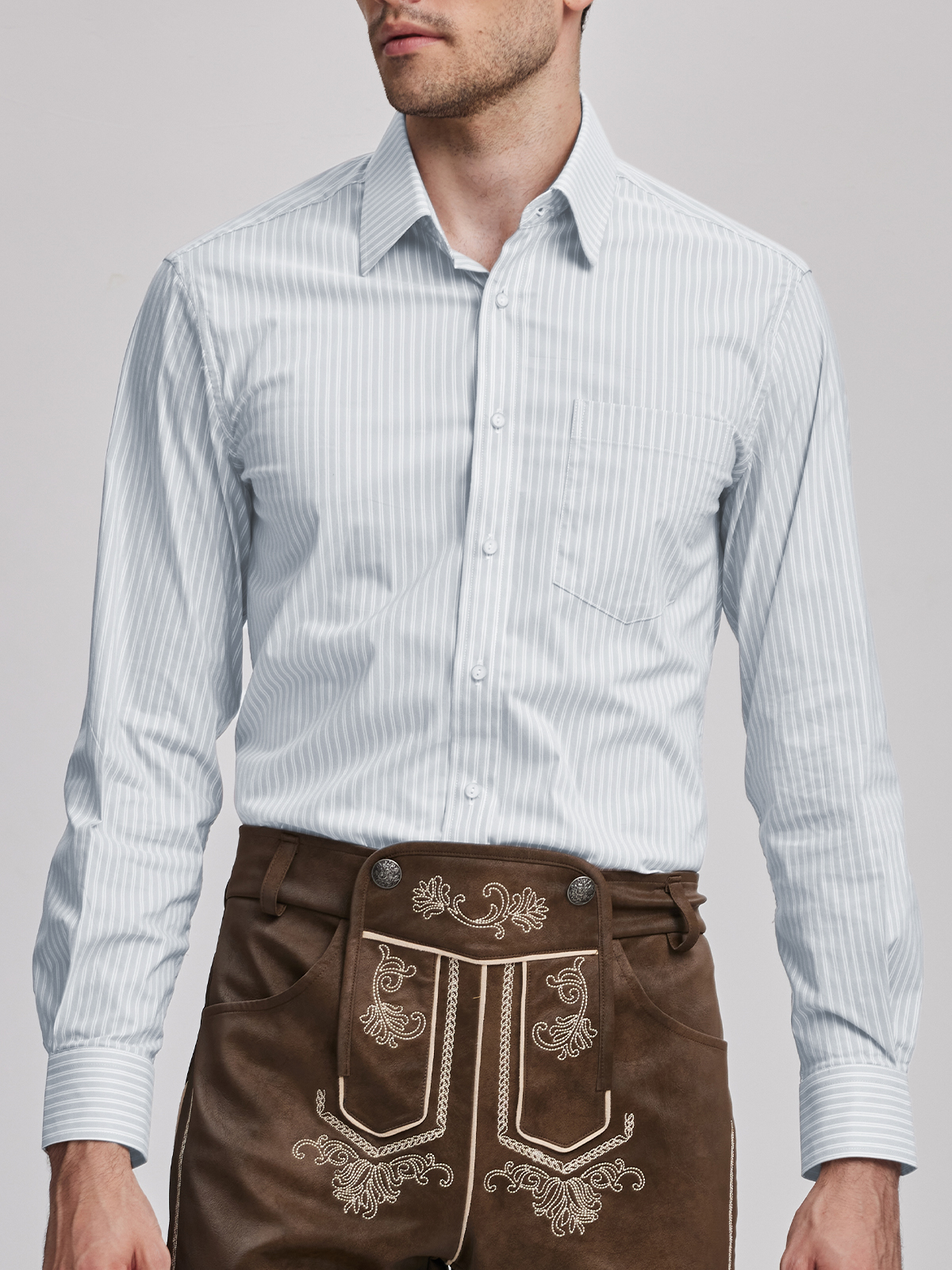 Dirndl-Bluse in Grau