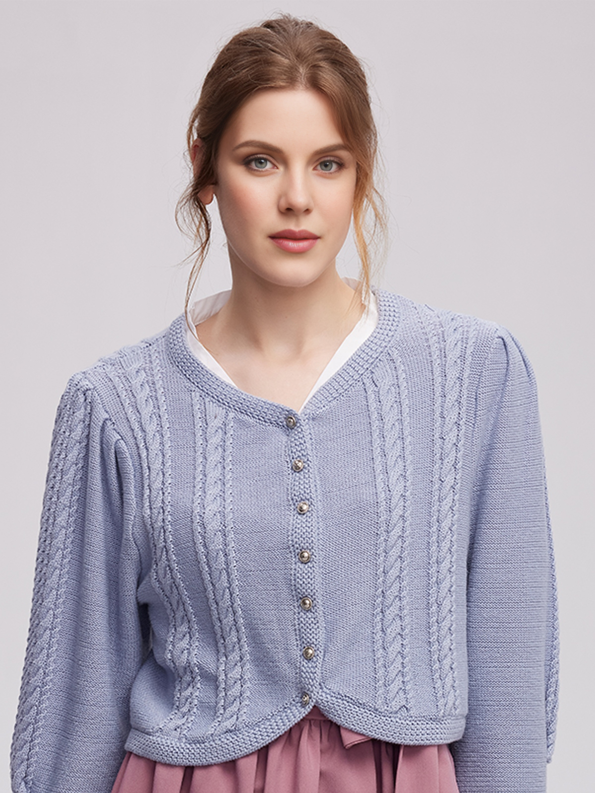 Dirndlbluse schwarz langarm